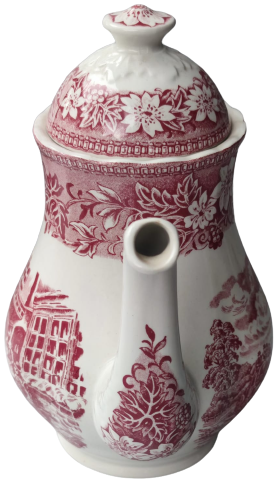 1960 ROYAL TUDOR WARE STAFFORDSHİRE ENGLAND PORSELEN KAPAKLI CAYDANLIK 