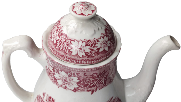 1960 ROYAL TUDOR WARE STAFFORDSHİRE ENGLAND PORSELEN KAPAKLI CAYDANLIK 