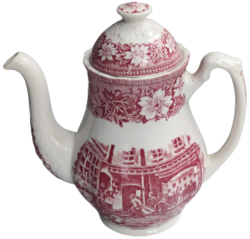 1960 ROYAL TUDOR WARE STAFFORDSHİRE ENGLAND PORSELEN KAPAKLI CAYDANLIK 