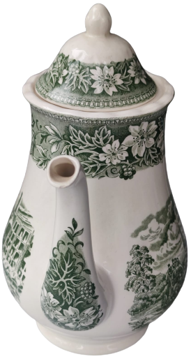 1960 ROYAL TUDOR WARE STAFFORDSHİRE ENGLAND PORSELEN KAPAKLI CAYDANLIK