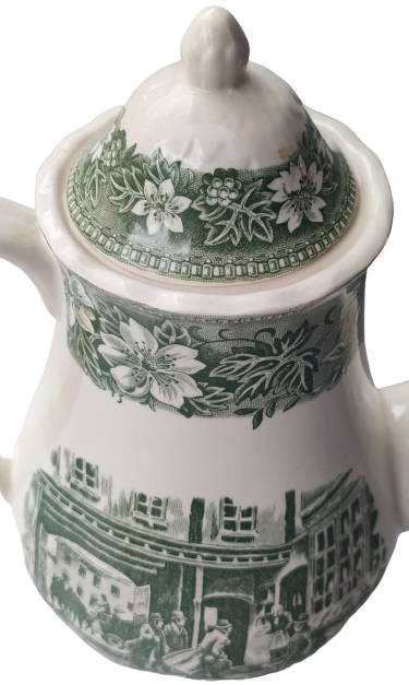 1960 ROYAL TUDOR WARE STAFFORDSHİRE ENGLAND PORSELEN KAPAKLI CAYDANLIK