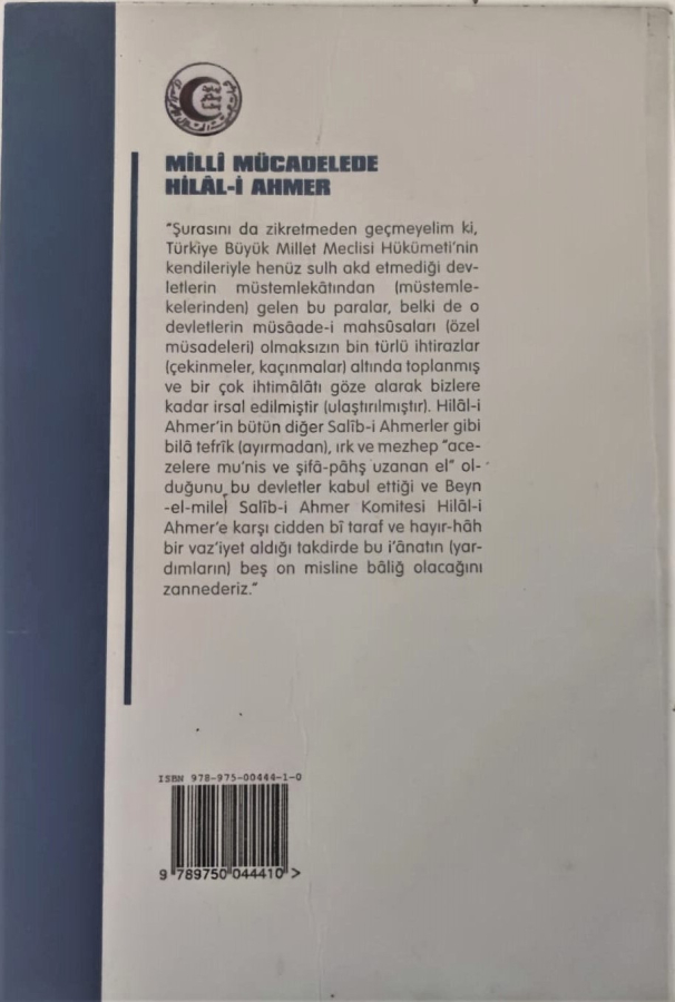 MİLLİ MÜCADELEDE HİLA-İ AHMER İSMAİL HACIFETTAHOĞLU İLK ORJİNAL BASKI