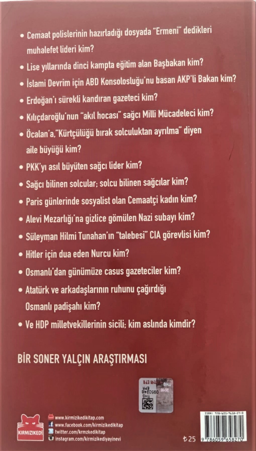 SONER YALCIN GALAT-I MEŞHUR DOGRU BİLDİGİMİZ YANLIŞLAR İLK BASKI KIRMIZI KEDİ