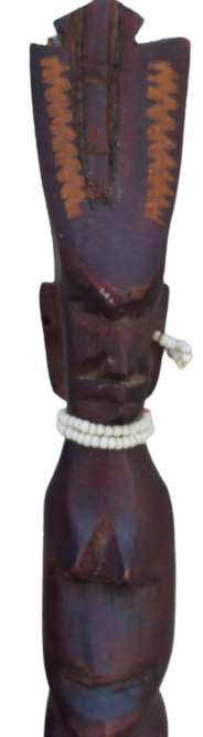 AFRİKA  YÖRESEL AHŞAP VE DERİ SÜSLEMELİ KALKAN VE MIZRAK EL YAPIM 