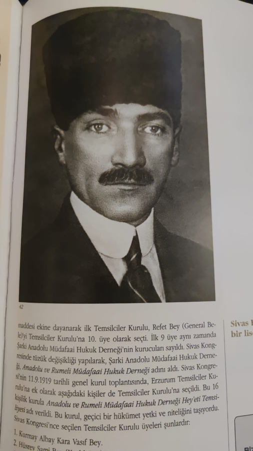 MUSTAFA KEMAL ATATURK NESA YAYINEVİ KAHVERENGİ ALTIN SICAK BASKILI  DERİ KAPAK 