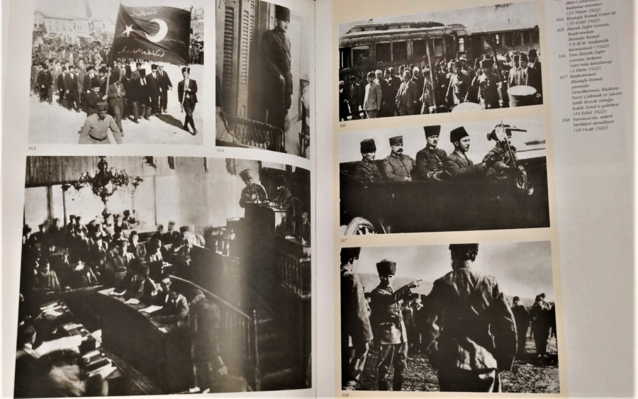 MUSTAFA KEMAL ATATURK NESA YAYINEVİ KAHVERENGİ ALTIN SICAK BASKILI  DERİ KAPAK 