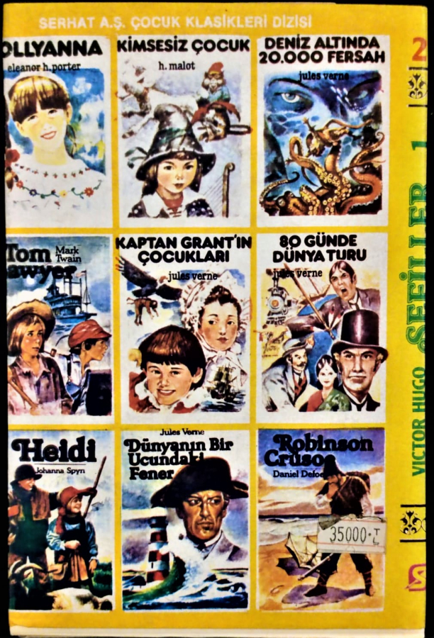 VİCTOR HUGO SEFİLLER 1 CİZİM KAPAK M.DELİOGLU  1985 SERHAT YAYINLARI MUKAVVA KAPAK 