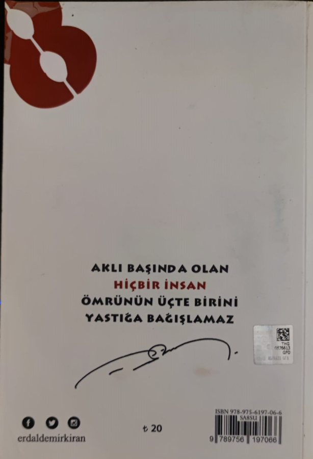 SADECE APTALLAR 8 SAAT UYUR ERDAL DEMİRKIRAN KARTON KAPAK 357.BASKI 275 SAYFA 19.5 X 13.5 CM