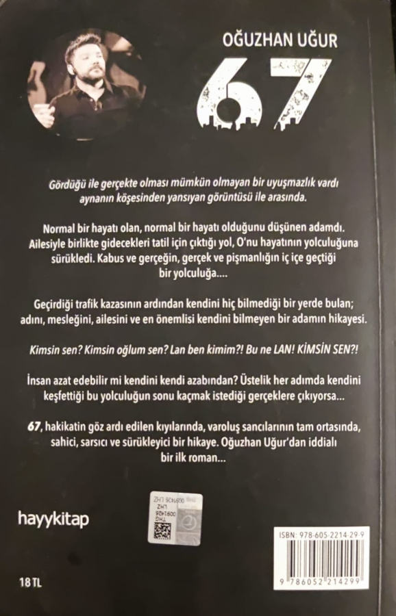 67 PEŞİMİZDE OLANLAR BELKİDE İÇİMİZDEYDİ OĞUZHAN UGUR HAYY KİTAP KARTON KİTAP 127 SAYFA  21X13 CM 1. BASKI