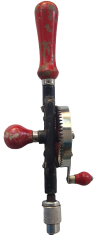 1950 AHŞAP TUTMA YERLİ KROM CELİK CARK VE 8 MM CAPLI MEMBRANLI MEKANİK EL MATKA MADE IN GERMANY