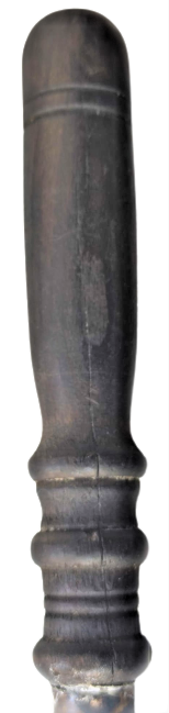 1970 TEBER ANTEP USTA YAPIMI ÜZERİ OSMANLICA YAZILI VE TUGRALI PİRİNC CİF TARAFLI BALTA  AHŞAP SAPLI  PİRİNC TEBER