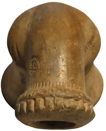 OSMANLI DAMGALI 19 YUZYIL KENARLAR İŞLEMELİ TOPHANE LÜLE TÜTÜN İÇME TOPRAK KİL İLE  EL YAPIM PİŞMİŞ FIRINLANMIŞ KİLDEN YAPILMA 