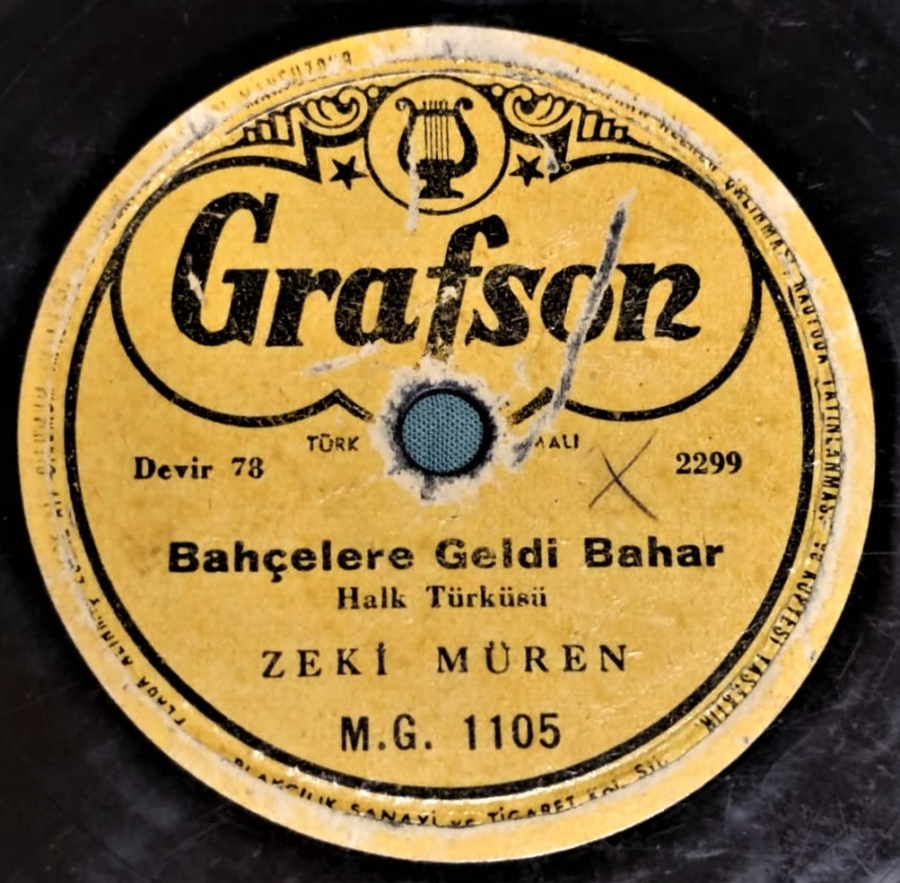 ZEKİ MÜREN 78 DEVİR TAŞ PLAK BAHCELERE GELDİ BAHAR - YEŞİL ÖRDEK GRAFSON PLAK ŞİRKETİ 