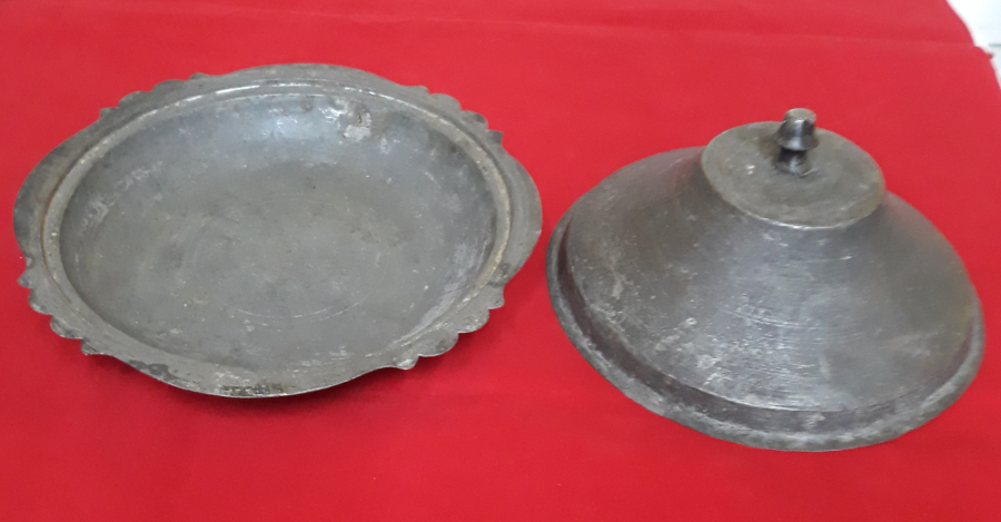 thumbOSMANLI DAMGALI BAKIR SAHAN EN 23 BOY 23 DERİNLİK 17 CM