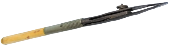 CİNİ MUREKKEP KALEMİ DALDIRMA HOKKA İLE KULLANILAN METAL UC VE  FİLDİŞİ SAPLI YAZI İNCELİK KALINLIK AYARLI DİVİT KALEM