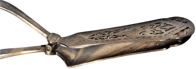 19 YUZYIL ENGLAND HA  EA  FA  EPA SİLVER PLATE  ATKİN BROTHERS SHEFFİELD SERVİS MAŞASI ÜZERİ KALEM İŞ TESTERE KESİM