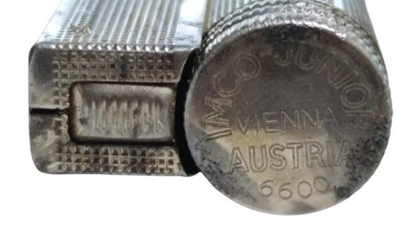 İMCO JUNIOR VIENNA AUSTRIA 6600 MODEL LİGHTER MEKANİK BENZİN VE TAŞLI  METAL ORJİNAL MUHTAR CAKMAGI