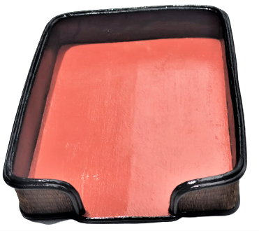 OSMANLI AHŞAP KENARLAR HASIR SUMEN DOSYA EVRAK KUTUSU ARKASINDA SEF KATİP  APTULLAH EFENDİ YAZMAKTADIR