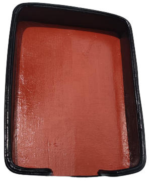 OSMANLI AHŞAP KENARLAR HASIR SUMEN DOSYA EVRAK KUTUSU ARKASINDA SEF KATİP  APTULLAH EFENDİ YAZMAKTADIR