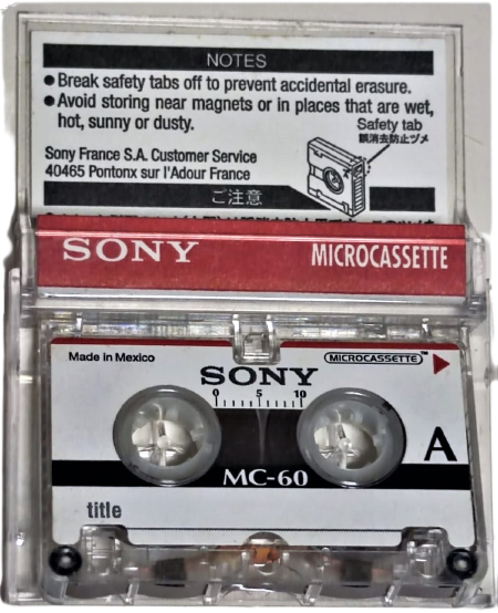 SONY MİCRO CASSETTE 60 MİN  HIGH DURABILIT UFAK MİNİ KASET 1 ADET KENDİ ORJİNAL KUTU ANBALAJINDA