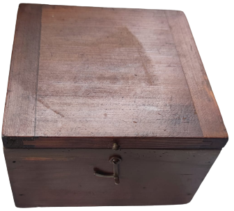 1864 TELEGRAPH WORKS SİLVERTOWN LONDON BİRİNCİ DUNYA ŞAVAŞINDA KULLANILAN TREN TELGRAF ALETİ MAVUN AGACINDAN KAPAKLI KUTUSUNDA