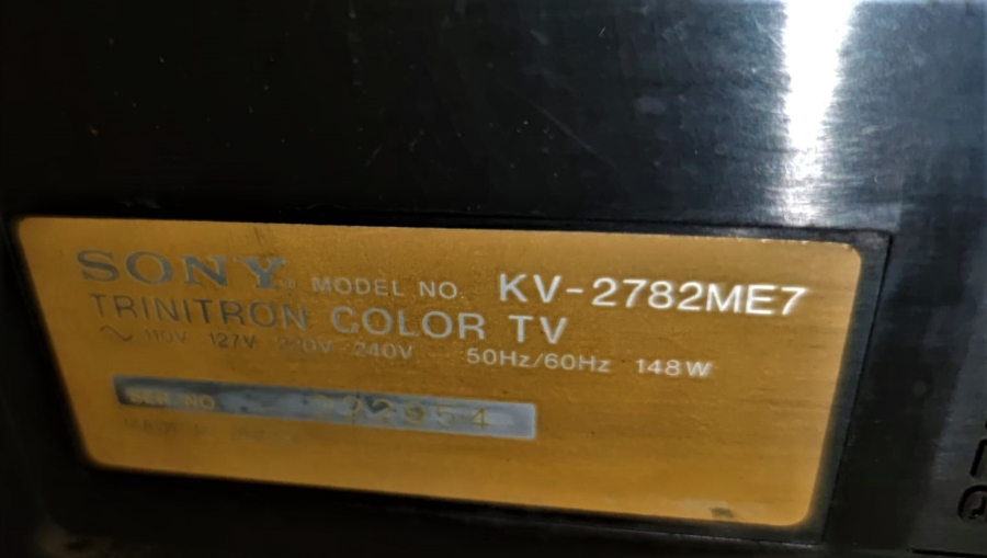 1980 SONY TRINITRON KV-2782ME7 COLOR TV  KUMANDALI AHŞAP KASA RENKLİ TELEVİZYON JAPAN 55 EKRAN 