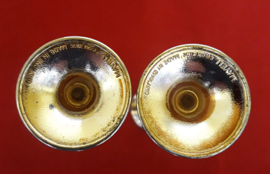 İNGİLİZ DAMGALI ZİNC ŞAMDAN 2 ADET BOY 14 CM