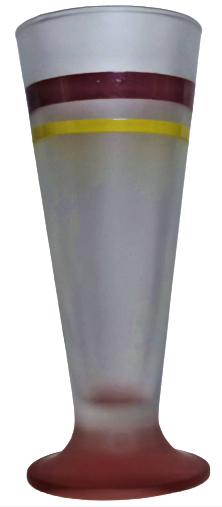 GALATASARAY KIRMIZI SARI ŞERİTLİ AYAKLI KOKTEYL BARDAGI