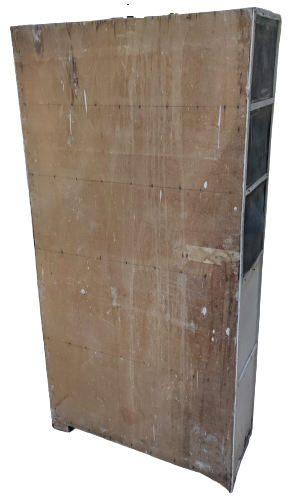 1930 BUYUK BOY MASİF BEYAZ BOYALI EV TİPİ TEL DOLAP CİFT CEKMECELİ DÖRT KAPILI BEŞ RAFLI 