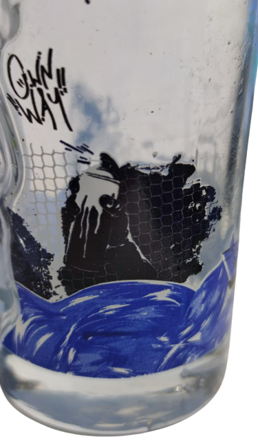 2 ADET İSTAN BULUE VODKA BARDAGI CAM ÜZERİ İSTANBUL BOGAZI KABARTMA OLARAK  BOGAZDAN İSTANBUL