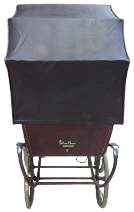 1920 SİLVER CROSS LUXURY BABY COACH MADE IN ENGLAND BORDO RENK METAL EKSİKSİZ  BEBEK COCUK ARABASI 