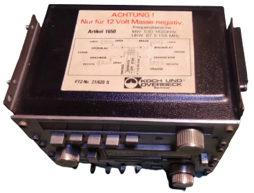 1980 KOCH UND OVERBECK WEST GERMANY CAR RADIO ÜST ÜSTE VAYA YAN YANA  DİZİLEREK KULLANILAN OTO SET  OTO RADYO TEYP ALAMİNYUM PANEL STEREO