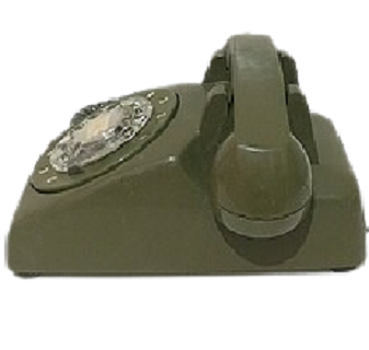 PTT TARAFINDAN ABONELERİNE AYLIK FATURAYA YANSITILARAK KİRAYA VERİLEN KANADA LİSANSLI BAKALİT MEKANİK YEŞİL RENKDE CEVİRMELİ TELEFON 