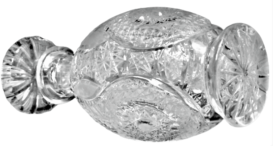 1950 FRANSIZ EL KESME KRISTAL KAPAKLI 50 CC LİKOR VİSKİ İCKİ İKRAM SURAHİ ŞİŞESİ