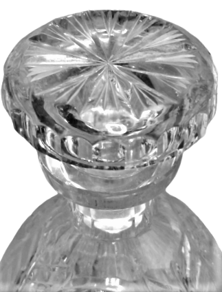 1950 FRANSIZ EL KESME KRISTAL KAPAKLI 50 CC LİKOR VİSKİ İCKİ İKRAM SURAHİ ŞİŞESİ