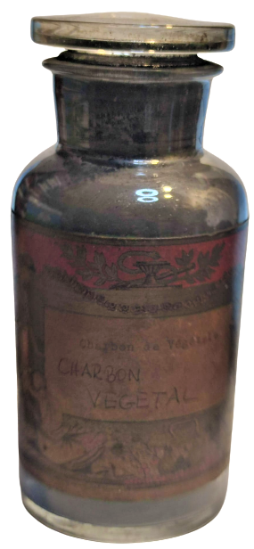 OSMANLI ETİKETLİ CHARBON VEGETAL ECZACI EL YAPIM İLACLARIN KONULDUGU CAM KAPAKLI İLAC KABİ İÇERSİ DOLU