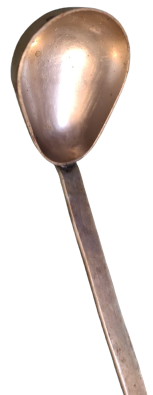 OSMANLI KAHVE KOYMA TEK FİNCANLIK OLARAK AYARLANMIŞ UZUN SAPLI ÖLCÜ KAŞIGI TAMAMI EL YAPIM GÜMÜŞ KAPLAMA