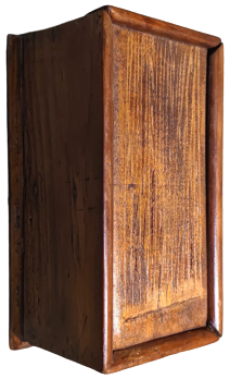 OSMANLI KAHVEDAN KAHVECİ İŞİ  ŞEKER AHŞAP SÜRGÜ KAPIK ÇİFT GÖZLÜ KAHVE ŞEKER  MUHAFAZA SAKLAMA KUTUSU