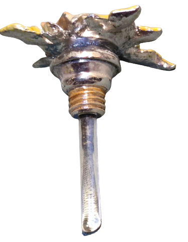 OSMANLI PAZARINA YAPILMIŞ GÜMÜŞ GÜL  KAPAKLI ŞİŞE ONUNDE TAŞLI GÜL FASATALI ŞEFFAF CAM KESİM ŞİŞE  FRANSIZ PARFUM ŞİŞESİ 