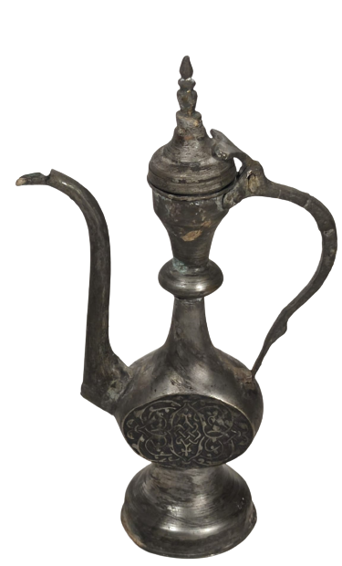 ZEMZEM SUNUM  İBRİGİ BAKIR İKİ YANI FARKLI SÜLEME VE YAZILI İLK ANTEP İŞLERİNDEN 