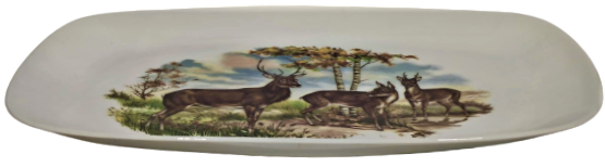 ESCHENBACH BAVARİA GERMANY ORMANDA ÜÇ GEYİK TEMALI PORSELEN KAYIK BUYUK BOY SERVİS TABAGI