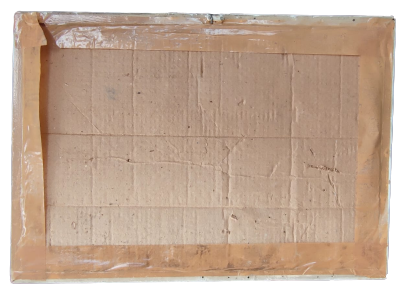 1960 TAŞ BASKI ALLAH HAVZI İÇERSİNE AYETEL KURSİ DUASI CAMLI  BEYAZ BOYALI AHŞAP MASİF CERCEVESİNDE 