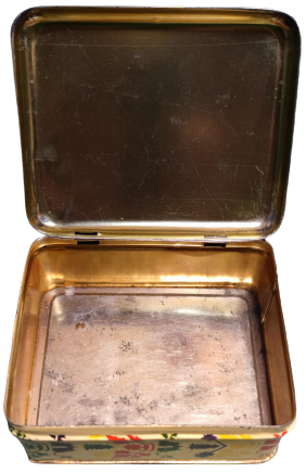 1960 KAPAKLI TENEKE ÜZERİ RESİMLİ ANKARA ATATÜRK HEYKELİ MELEK SAKIZ CİKLET KUTUSU