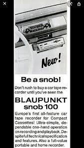  1969 BLAUPUNKT SNOB 100 RARE  CAR CLASSIC CASSETTE PLAYER KAYITLI VE CALAR TEPY ORJİNAL OTO TEYP