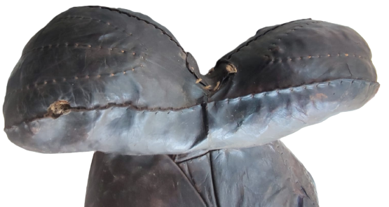 CERKEZ HAKIKI YARMA DERİ ATA EYER MİNDERİ KOMPLE EL DİKİŞİ KOYU KAHVERENGİ TONLARDA