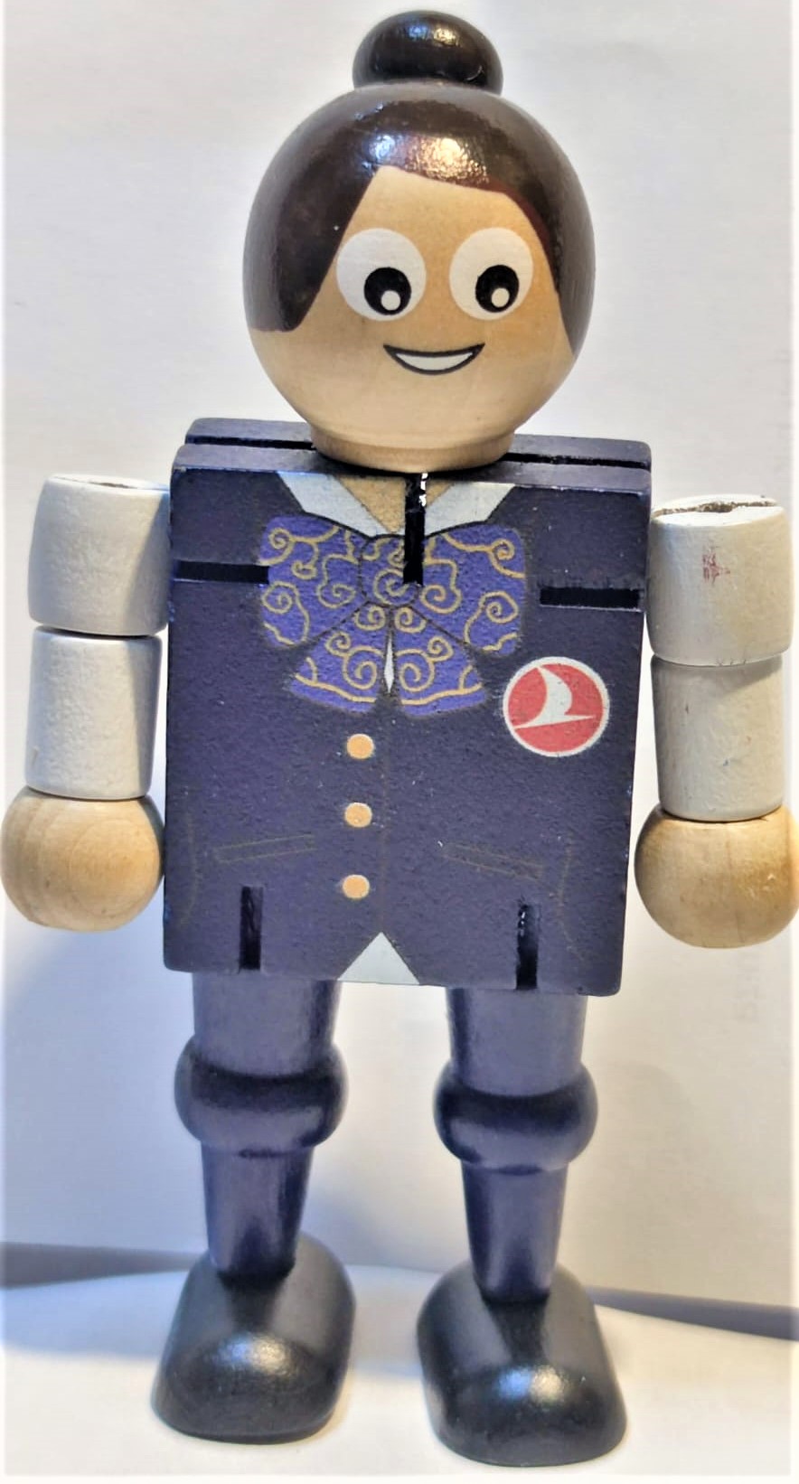 THY TÜRK HAVA YOLLARI LOGOLU PARÇALARA BÖLÜNEN HAREKETLİ AHŞAP EL BOYAMA TURKISH AIRLINES OYUNCAK BAYAN HOSTES