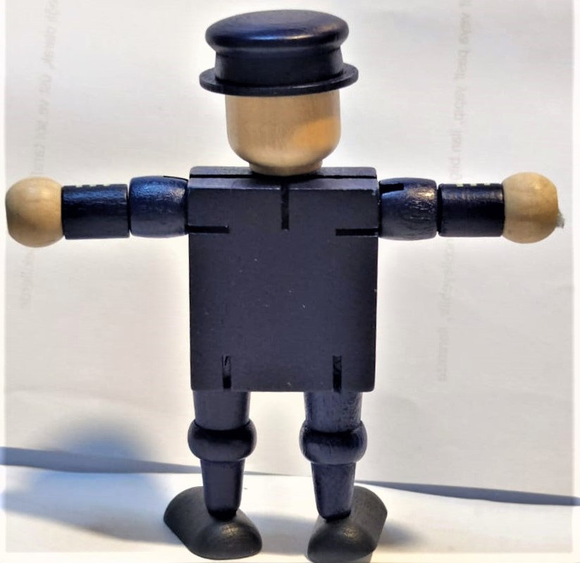 THY TÜRK HAVA YOLLARI LOGOLU PARÇALARA BÖLÜNEN HAREKETLİ AHŞAP EL BOYAMA TURKISH AIRLINES OYUNCAK KAPTAN PİLOT