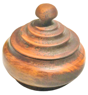 OSMANLI BEKTAŞİ MEVLEVİ TARİKATI TEKKE İŞİ AHŞAP EL TORNASINDA CEKİLMİŞ KAPAKLI EL YAPIM SUNUM ŞEKERLİK