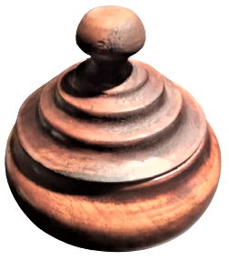 OSMANLI BEKTAŞİ MEVLEVİ TARİKATI TEKKE İŞİ AHŞAP EL TORNASINDA CEKİLMİŞ KAPAKLI EL YAPIM SUNUM ŞEKERLİK