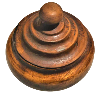 OSMANLI BEKTAŞİ MEVLEVİ TARİKATI TEKKE İŞİ AHŞAP EL TORNASINDA CEKİLMİŞ KAPAKLI EL YAPIM SUNUM ŞEKERLİK